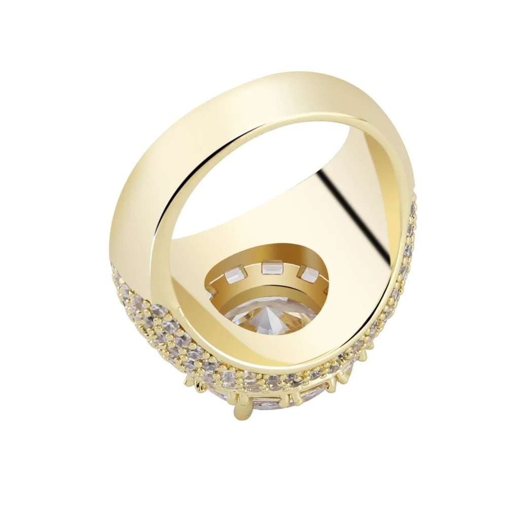 TOPGRILLZ кольца микро проложили Iced Out кубический циркон золото серебро цвет личности хип хоп ювелирные изделия для мужчин женщин Подарки