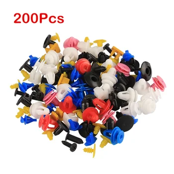 

200Pcs Universal Mixed Auto Fastener Clip Car Bumper Clips Retainer Fastener Rivet Door Panel Fender Liner for All Car