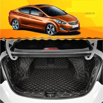 

for hyundai elantra Avante leather car trunk mat cargo liner 2011 2012 2013 2014 2015 boot rug carpet luggage