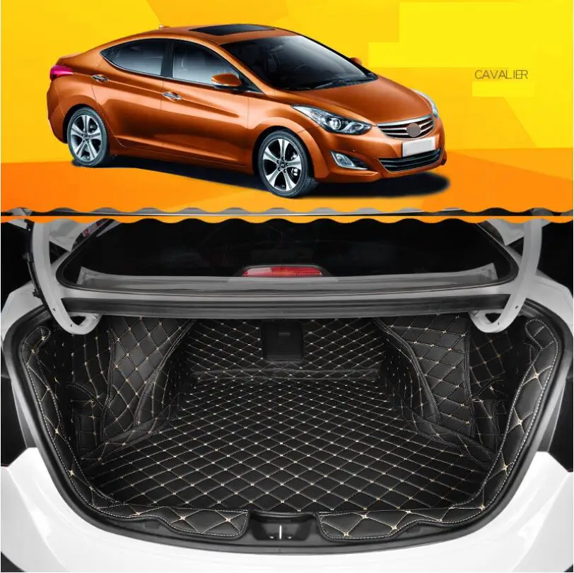 Кожаный коврик для багажника hyundai elantra Avante 2011 2012 2013 2014 2015 ковер