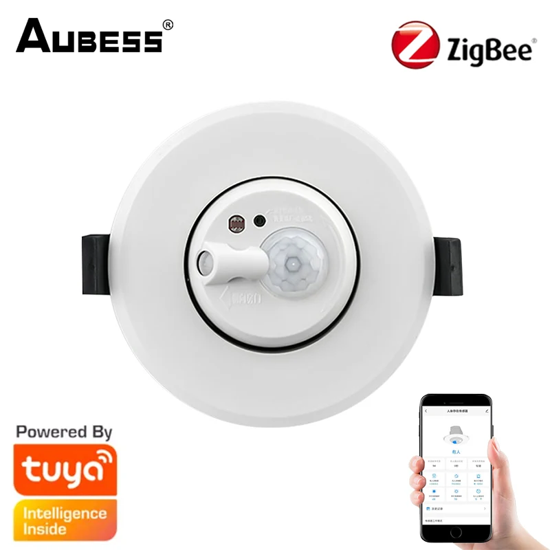 

Tuya ZigBee Smart Ceiling-mounted Human Presence Sensor Motion Sensor Alarm Sensor Smart Home Control Via ZigBee Gateway Hub