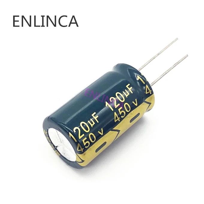 120UF aluminum electrolytic capacitor 450v 18*30 mm 20% 5pcs/lot