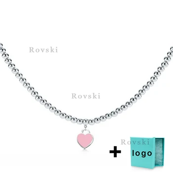 

XL TFX TTFF rllen original classic pink love bead chain suitable for women's party jewelry wholesale free delivery.
