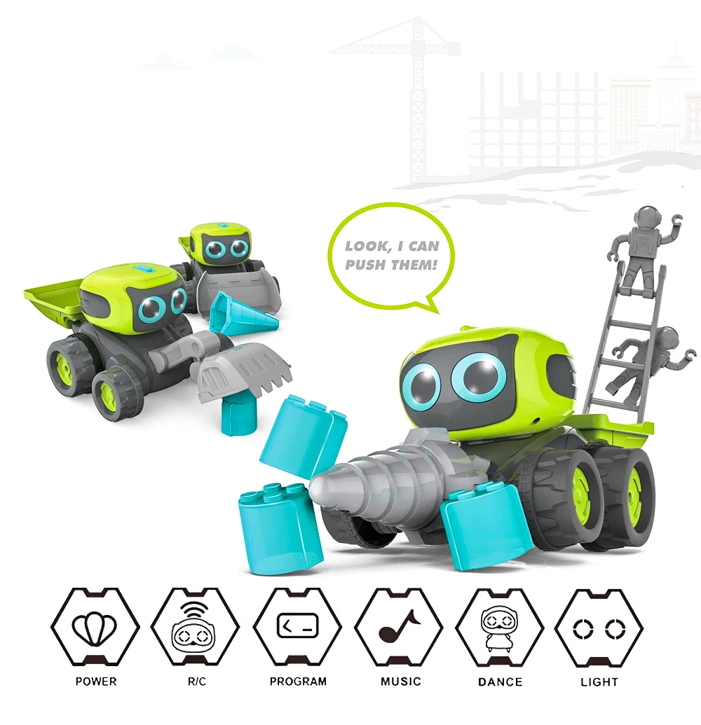 Интеллектуальное Программирование RC робот инженерный бульдозер вилочный погрузчик в сборе Крытая игрушка для детей взрослых подарок Горячая