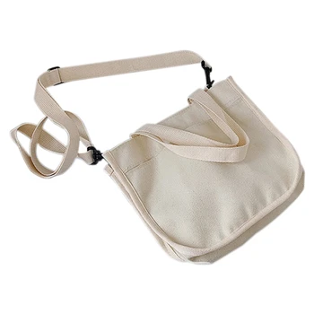 

Japanese Harajuku College Wind Wild Girl Solid Color Canvas Bag Korean Version Of The Simple Sen Student Shoulder Bag Female Whi