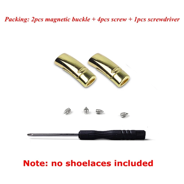 2021 New Magnetic Shoe laces Elastic No tie Shoelaces for Sneakers 24 Color Lazy Shoelace Lock One Size Fits All Kids & Adult Gold lock