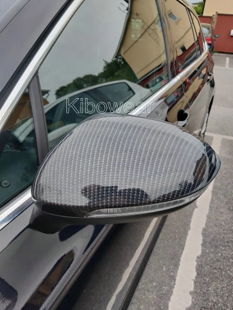 Suitable for Volkswagen Passat B8 Magotan Arteon Passat Rearview Mirror Housing Cover Carbon Fiber Pattern Watermark Replacement