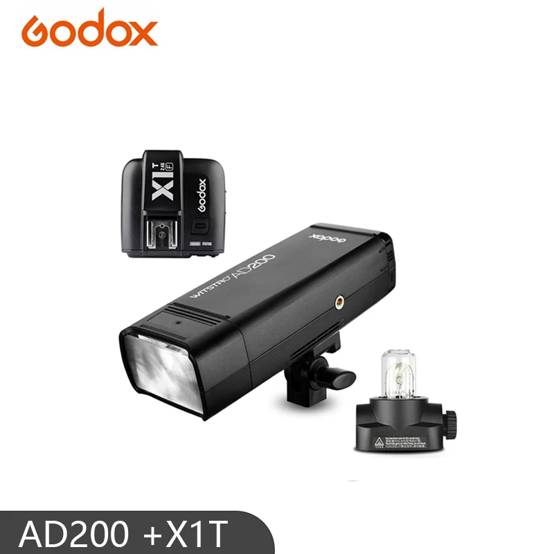 Карманный светильник вспышка GODOX AD200 ttl 2 4G HSS 1/8000s с двойной головкой 200Ws литиевой