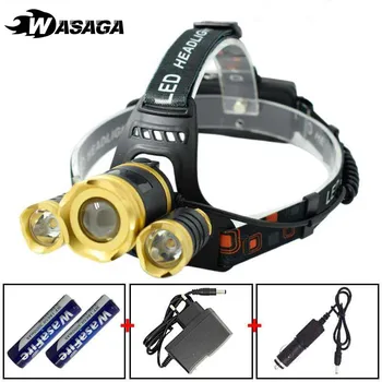 

Zoom T6 LED HeadIight Rechargeable 18650 Battery Head Lamp Frontal Head Torch 4 Modes Camping Torch Fishing Flashlight