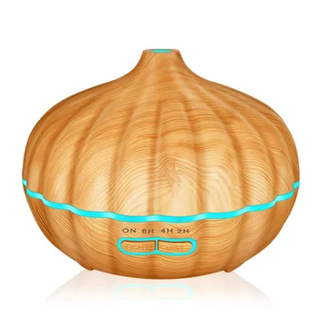 

Wood grain ultrasonic humidifier for office, home, bedroom, KBAYBO0 400ml air oil diffuser ultrasonic humidifier with Led light