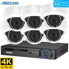 Xmeye système de camera video surveillance dôme extérieure POE NVR 8mp 4K avec ia, système de sécurité enregistrement vidéo détection faciale caméra 