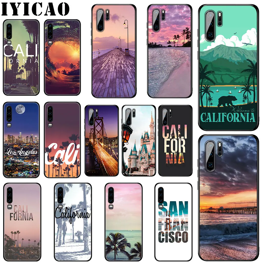 IYICAO California дорожный роскошный мягкий силиконовый чехол для huawei P Smart Z Plus 2019 P30 P20 P10