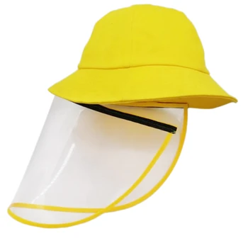 

Children Bucket Cap Dustproof and Anti-Fog Hat Parent-Child Hat Fisherman Outdoor Protective Mask Protective Cap