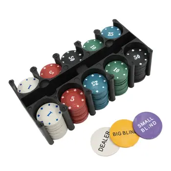 

Super Deal - 200 Baccarat chips Bargaining Poker Chips Set - Blackjack Table Cloth - Blinds - Dealer - Poker Cards - With Gift