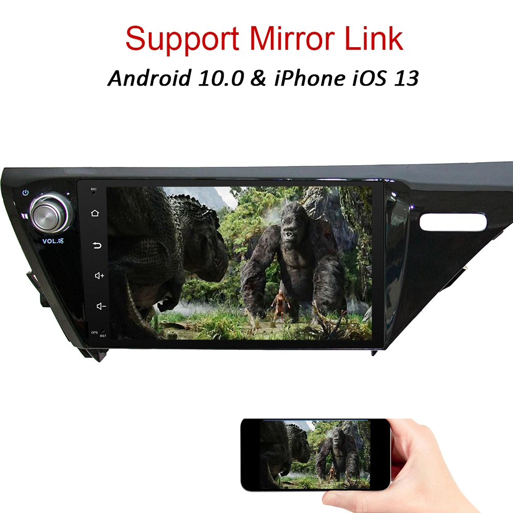YAZH 10,1 ''ips экран Android 9,0 пирог автомобиля стерео радио для Toyota Camry с Bluetooth 5,0/carplay/Mirror Link