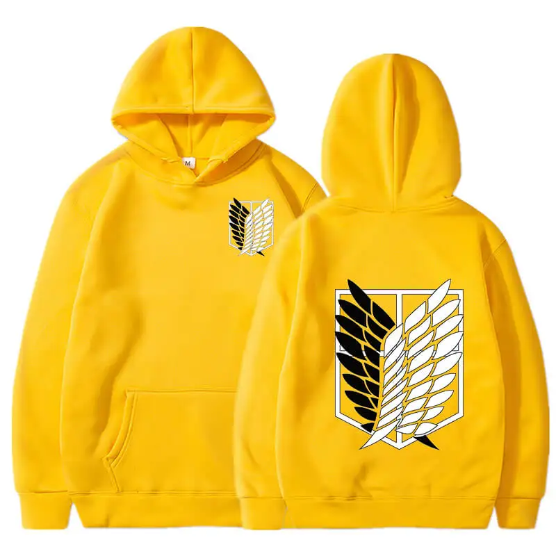 Attack On Titan Hoodie Japanese Anime Hingeki No Kyojin Graphic Sweatshirt Pullover Casual Hooded Streetwear Tops Unisex