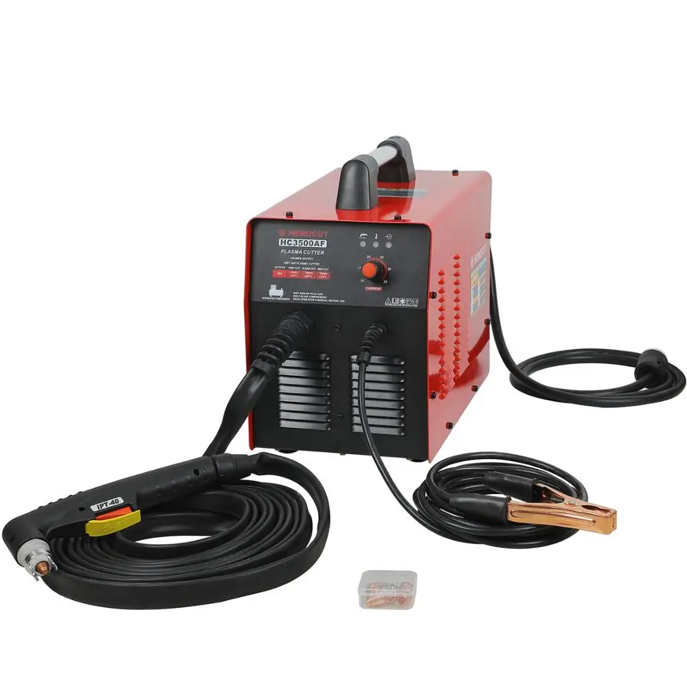 US $699.00 HC3500AF 220V Plasma Cutter With Compressor Non HF Pilot Arc 10mm Clean Cut Plasma Cutting Machine