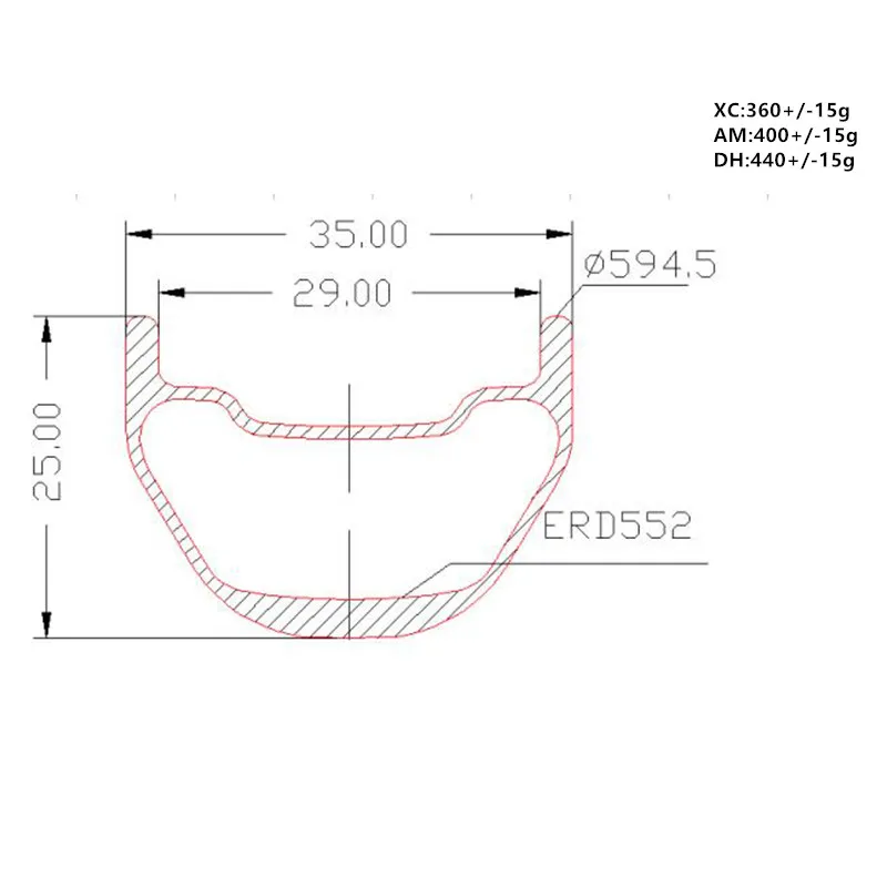 27.5er 35mm宽 25高