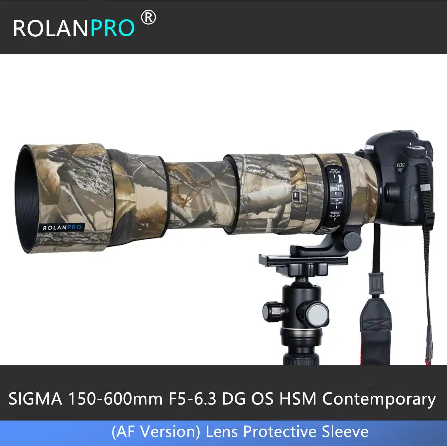Rolanpro Lens Camouflage Coat Rain Cover For Sigma 150 600mm F5 6 3 Dg Os Hsm Contemporary Af Version Lens Protective Sleeve Camera Video Bags Aliexpress