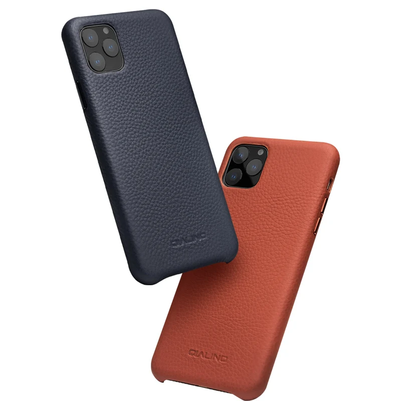 QIALINO, деловой чехол из натуральной кожи для iPhone 11 Pro Max, модная Роскошная ультратонкая Задняя сумка для iPhone 11 Pro