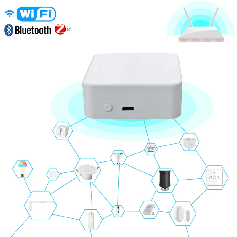 Шлюз Tuya Zigbee 3 0 многорежимный шлюз Wi-Fi Bluetooth-протокол интеллектуальный пульт