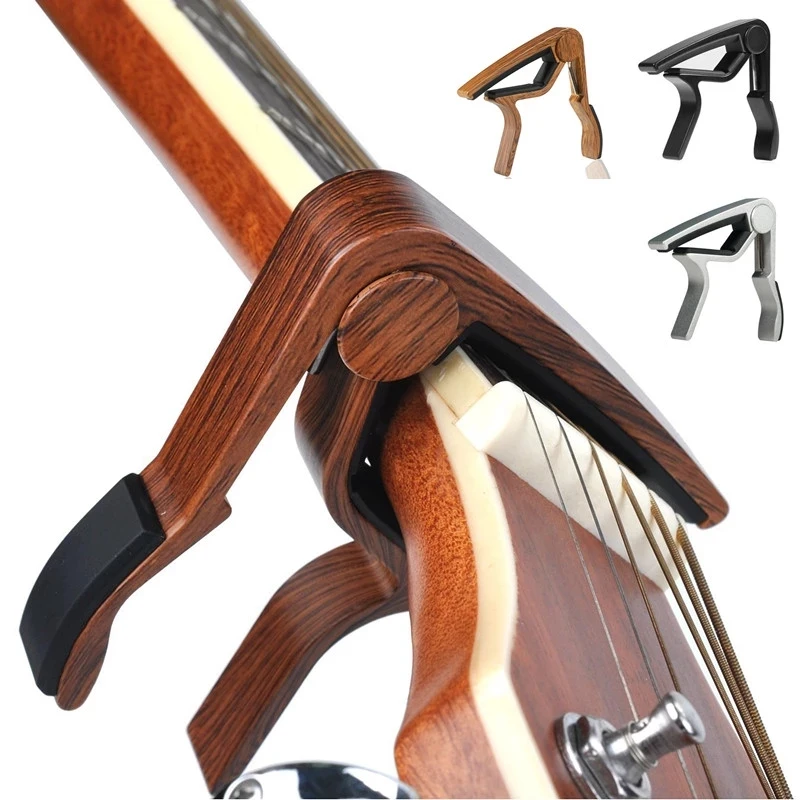 

New Professional Aluminum Alloy Tune Guitar Tuner Clamp Key Trigger Capo for Acoustic Electric Musical Instruments