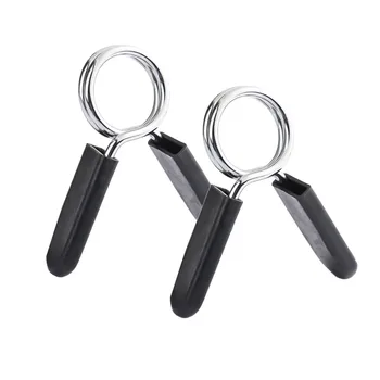 Billige 2Pcs Barbell Gym Gewichtheben Bar Hantel Frühling Schnalle Lock Clamp Frühling Kragen Clips 25mm Fitness Zubehör