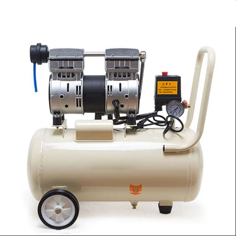 30L Air Compressor Whisper Compressor Oil Free Air Compressor Heat Dissipation Manometer Silent Air Compressor