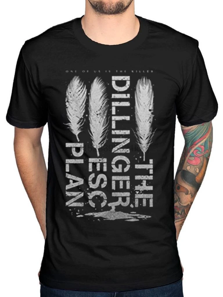 Официальная футболка с перьями Dillinger Escape Plan | Мужская одежда