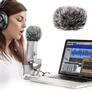

Artificial Fur Microphone Cover Wind Muff Windscreen Microphone Windscreen Mic Windscreen Wind Cover For Blue Yeti/ Yeti Pro