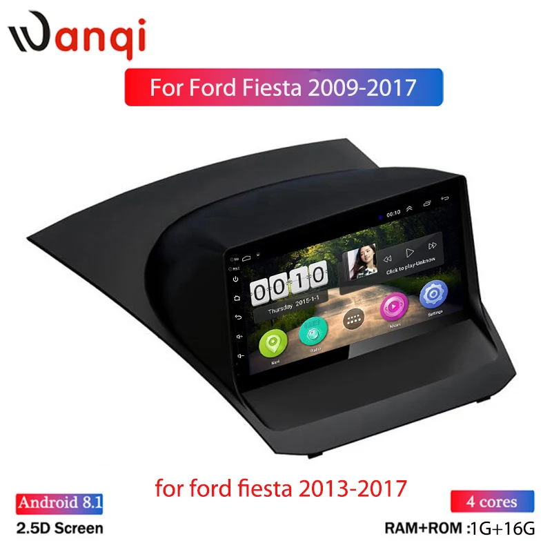 Горячая Распродажа ips 9 дюймов Android 8,1 автомобильный dvd-плеер для Ford Fiesta 2009- мультимедийная навигационная система - Цвет: IPS 2.5D SCREEN