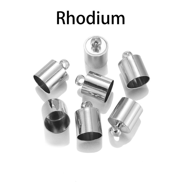 3 4 5 6 7 8 9 mm End Tip Cap Fit For Tassel Leather Cord End Crimp Caps Beads Caps Supplies For DIY Jewelry Making