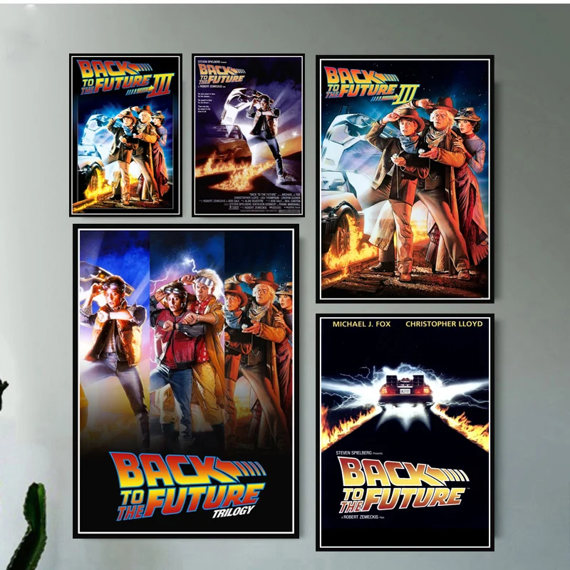 Description Picture 4 of itemBack To The Future 1 2 3 Classic Movie Film Poster And Prints Wall Art Canvas Painting Wall Pictures Home Decor quadro cuadros