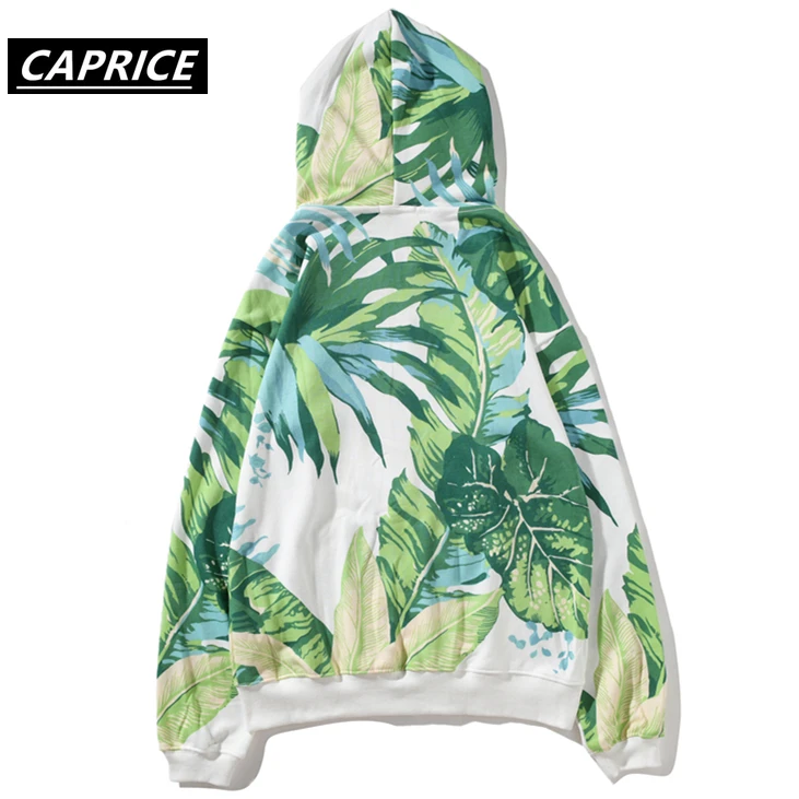 Hip Hop Banana leaf Hoodies Mens Autumn Casual Pullover Sweats Hoodie Male Fashion Skateboards zipper Sweatshirts