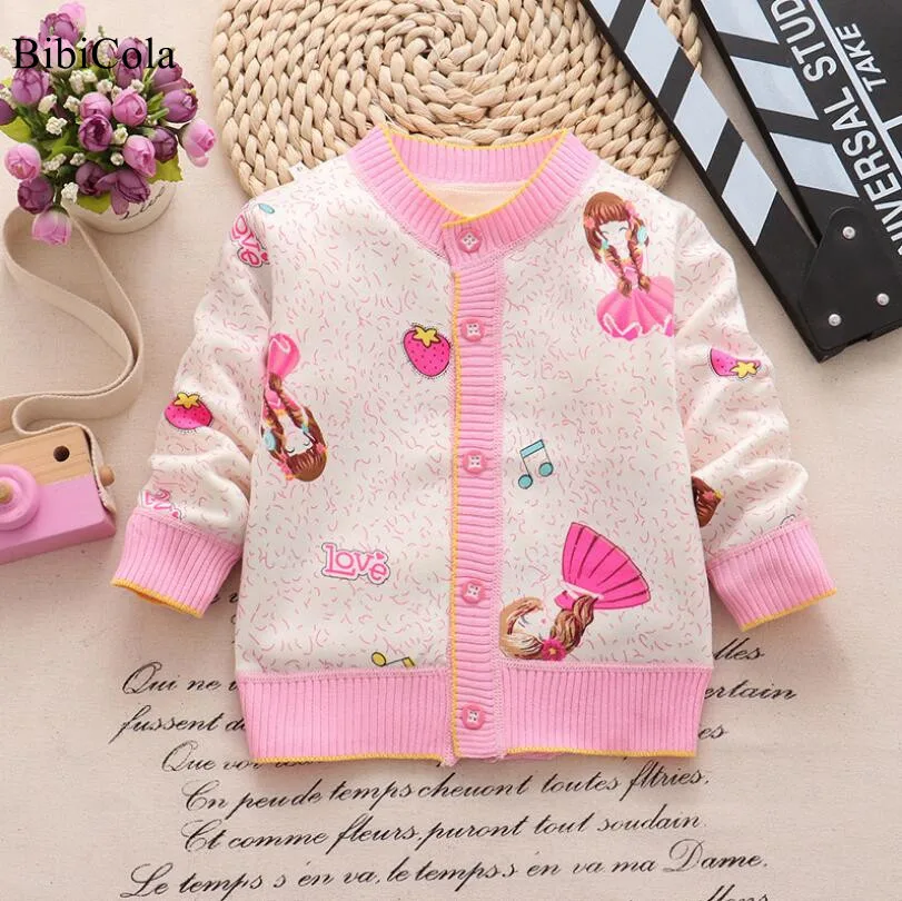 BibiCola Baby Girls Spring autumn hoodies Jackets Coat Children Jacket