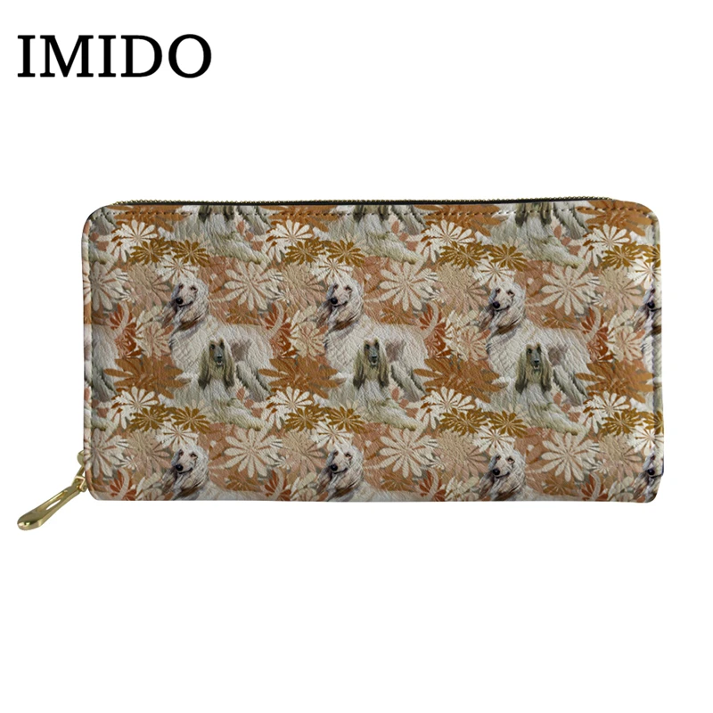IMIDO, афганская борзая, кошельки для Teenger, для девочек, сумка для телефона, для денег, для монет, карман для карт, женский кошелек, клатч, кошелек, новинка - Цвет: WLL844Z21