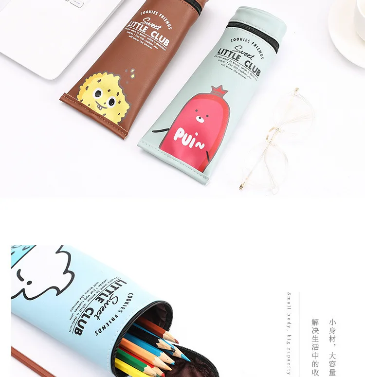 Милый корейский чехол для карандашей в форме зубной пасты в форме закусок, шоколада, мороженого, Kawaii, чехол для карандашей из ПВХ для школьных принадлежностей