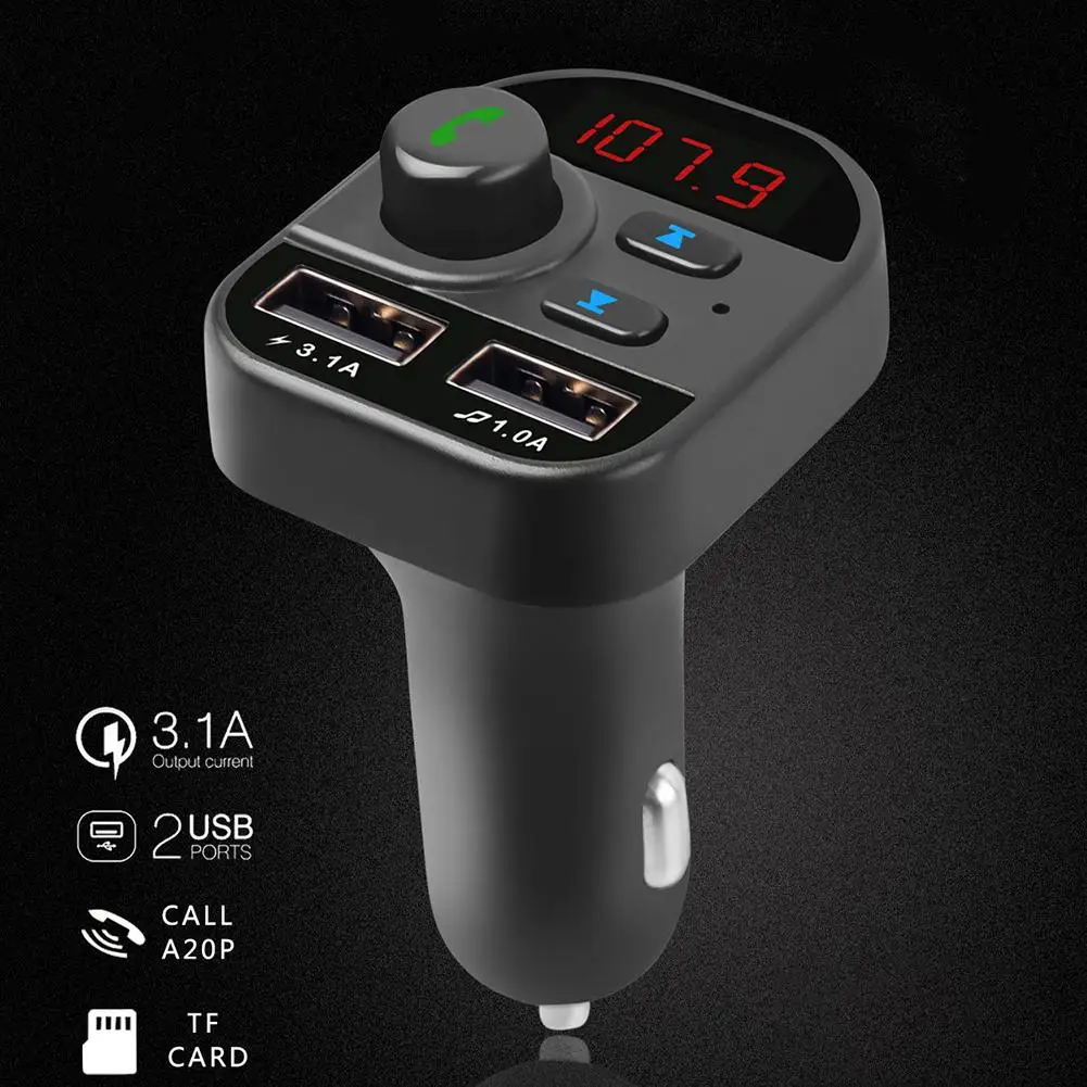 FM-трансмиттер с двумя USB-портами музыкальный mp3-плеер автомобильный Bluetooth-плеер