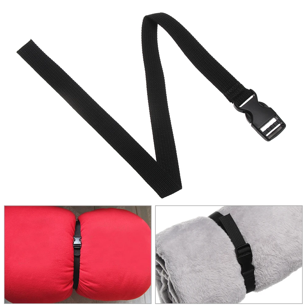 1PC Black Durable Nylon Travel Tied Cargo Tie Down Luggage Lash Belt Strap With Cam Buckle Outdoor Camping Sleep Bag Buckle Tool 3