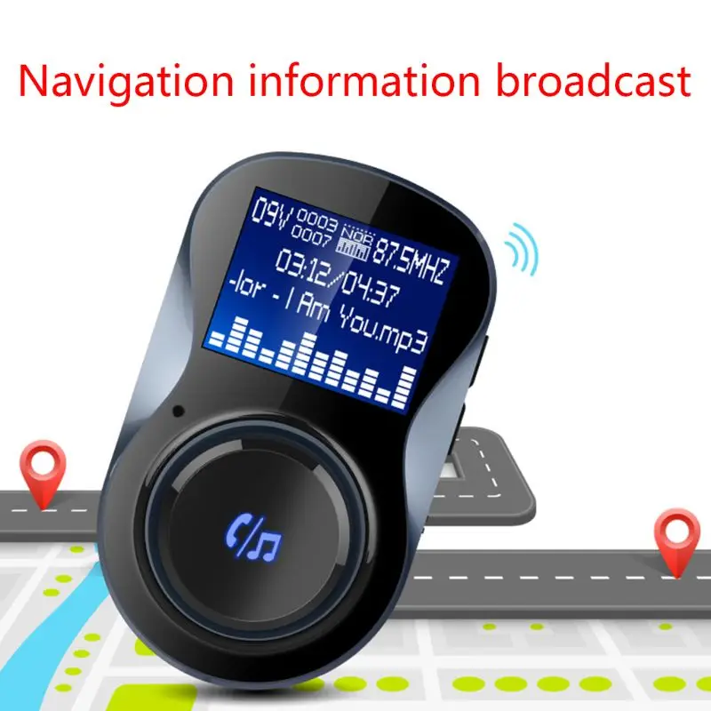 Bluetooth Hands-free FM модулятор стерео автомобильный mp3-плеер адаптер fm-передатчик