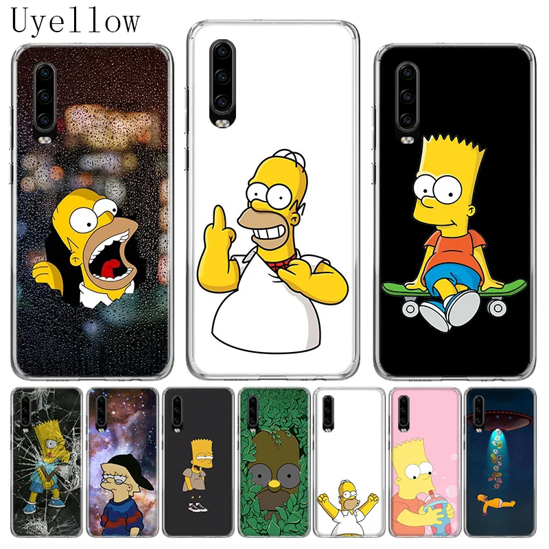 Мягкий силиконовый чехол Homero Simpson для Huawei P40 P30 P20 P10 lite Mate 10 20 Pro телефона | Мобильные