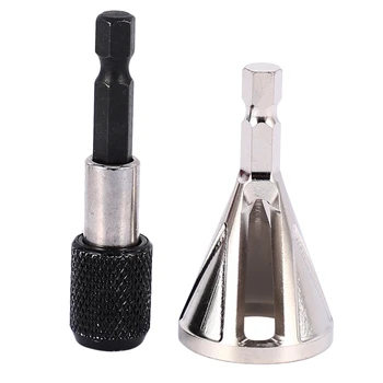 

TOP!-Stainless Steel Deburring External Chamfer Tool Hex Shank Knurled Post Drill Bit Remove Burr Silver