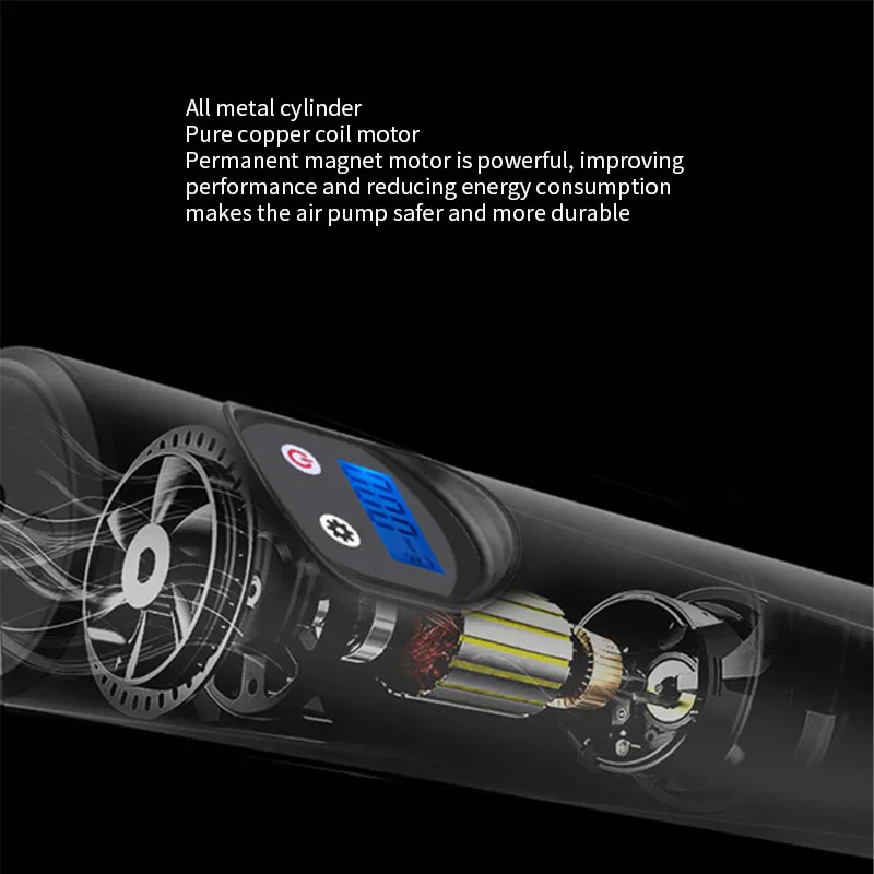 12 В портативный автомобильный воздушный насос электрический насос для подкачки шин автомобильный нейлоновый ремень автомобильный беспроводной надувной насос