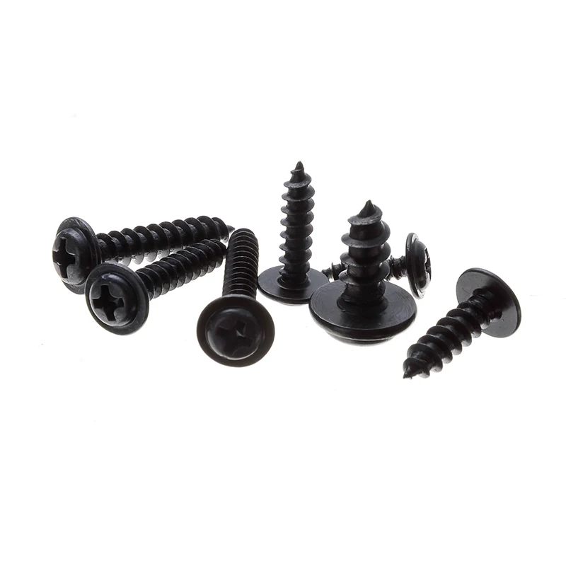 

210Pcs Black Oxide Phillips Stainless Set Screws Round Head Cross Machine Assort PWA Self-tapping Fasteners Kit 7Sizes