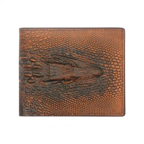 Deep coffeeB Bokinslon мужской модный кошелек, короткий, крокодиловый, модный, Деловой, много карт, кожзам, кошелек, Повседневный, мужской - Цвет: Deep coffeeB