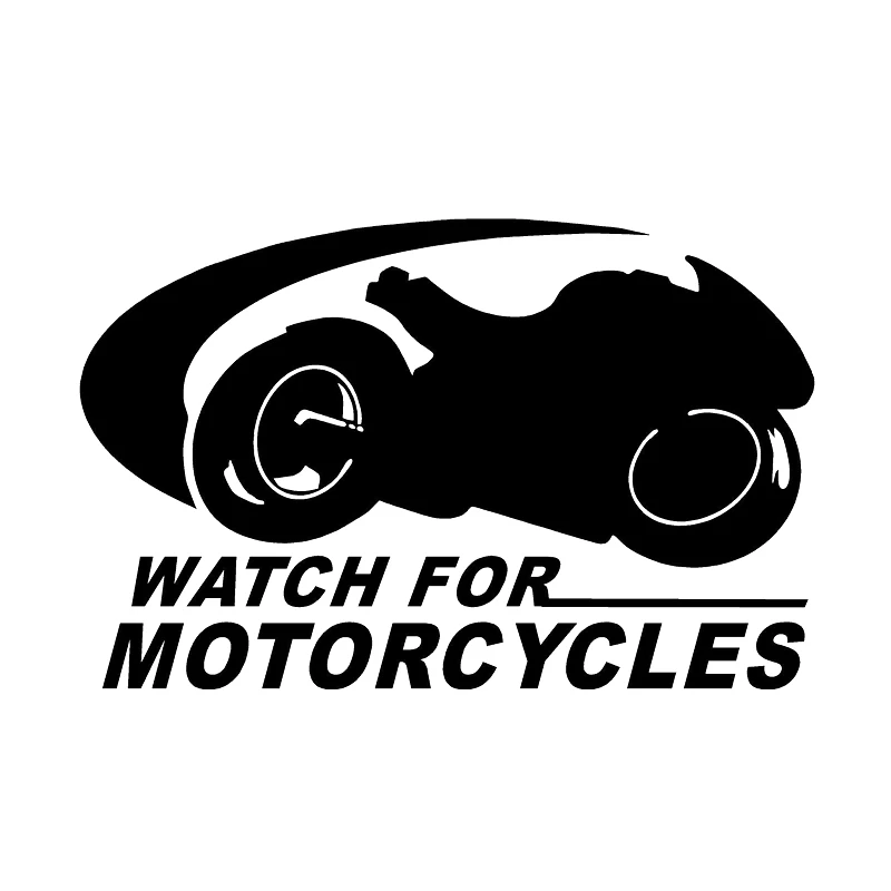 

16*10.3cm Car Stickers WATCH FOR MOTORCYCLES LEFT OR RIGHT VINYL DECAL STICKER Car accessories