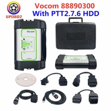Más Vocom interfaz 88890300 para Volvo versión USB con V2.7.6 HDD camión excavadora de diagnóstico herramienta para Renault / UD / Mack