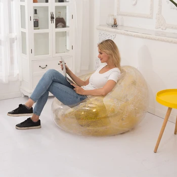 

Outdoor Confetti Glitter Inflatable Lounger Lazy Bag Air Sofa Waterproof Rose Gold Glitter Inflatable Chair Air Bed Sleeping Bag