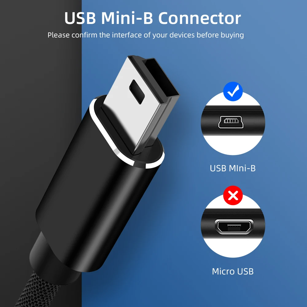 Robotsky Mini USB кабель мини-usb для быстрой зарядки USB кабель для передачи данных для MP3 MP4 плеер Автомобильный видеорегистратор gps цифровая камера HDD Mini USB