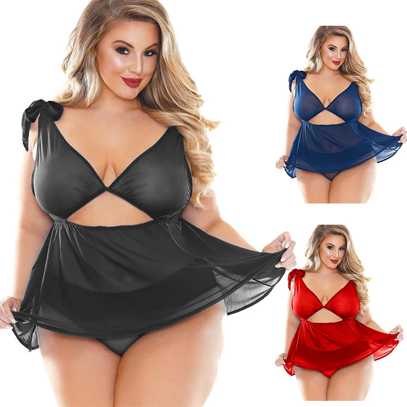 Женское Эротическое нижнее белье размера плюс 5xl 6xl женское прозрачное